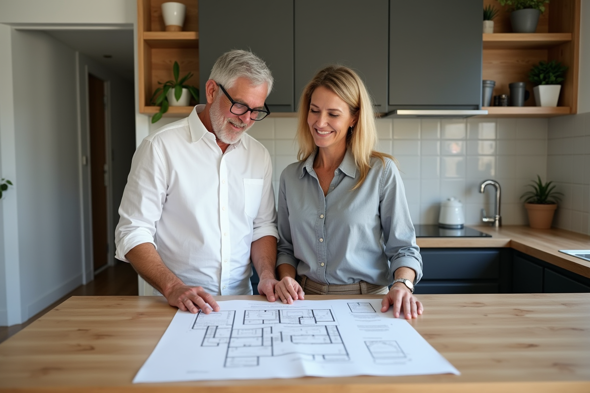 Couple regarde un plan d