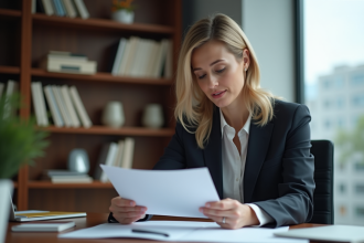 Femme d affaires en réunion de travail