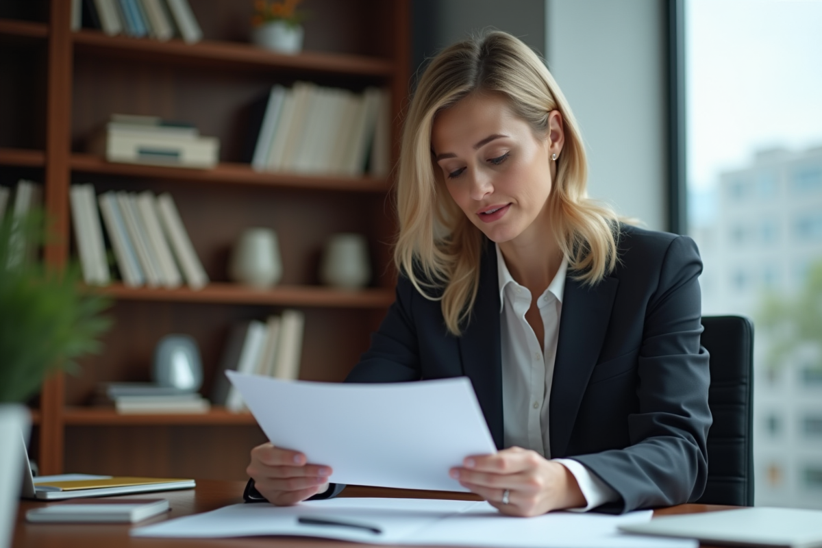 Femme d affaires en réunion de travail