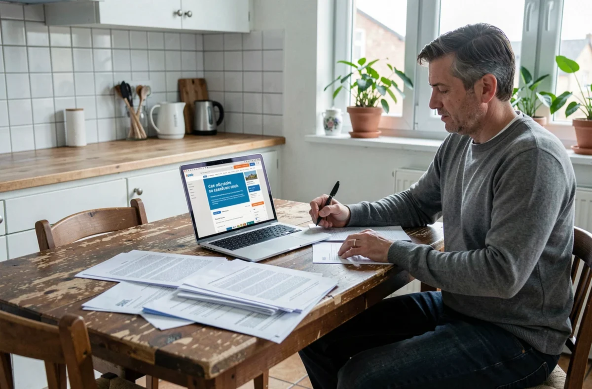 Locataire consultant des ressources juridiques en ligne sur le droit des locateurs autour d'un état des lieux contesté