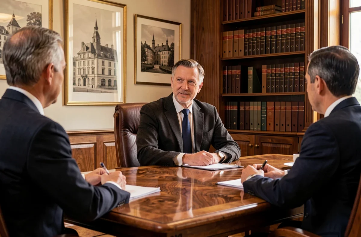 Conseiller Valeurs Patrimoine discutant d'une stratégie de financement immobilier à Besançon
